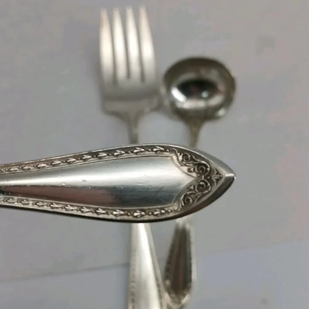 3X Serving Oneida Silverplate SHERATON DINNER Ladle Meat Fork Community Plate